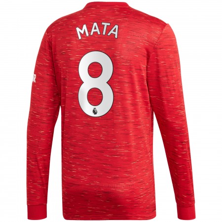 Billige Fotballdrakter Manchester United Juan Mata 8 Hjemmedraktsett 2020/21 Langermet